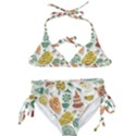 Surface Pattern  Vintage Christmas Ornaments Kids  Classic Bikini Set View1