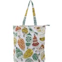 Surface Pattern  Vintage Christmas Ornaments Double Zip Up Tote Bag View1