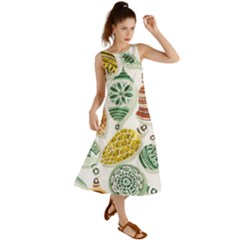 Surface Pattern  Vintage Christmas Ornaments Summer Maxi Dress