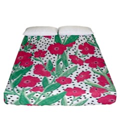 Flora Floral Flower Flowers Pattern Fitted Sheet (california King Size)