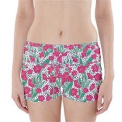 Flora Floral Flower Flowers Pattern Boyleg Bikini Wrap Bottoms