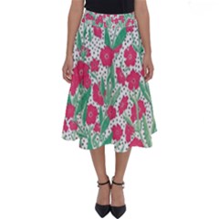 Flora Floral Flower Flowers Pattern Perfect Length Midi Skirt