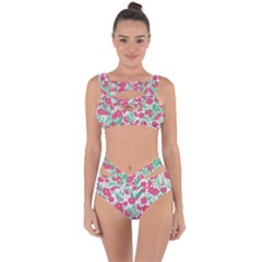 Flora Floral Flower Flowers Pattern Bandaged Up Bikini Set 