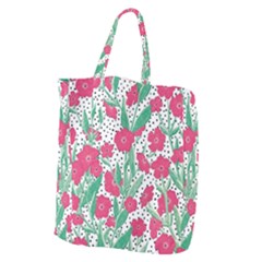 Flora Floral Flower Flowers Pattern Giant Grocery Tote