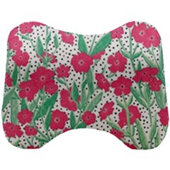 Flora Floral Flower Flowers Pattern Head Support Cushion