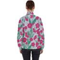 Flora Floral Flower Flowers Pattern Women s High Neck Windbreaker View2