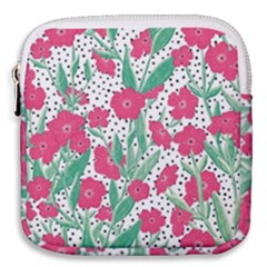 Flora Floral Flower Flowers Pattern Mini Square Pouch