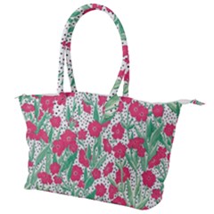 Flora Floral Flower Flowers Pattern Canvas Shoulder Bag