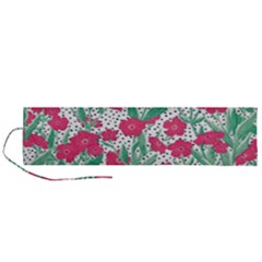 Flora Floral Flower Flowers Pattern Roll Up Canvas Pencil Holder (l)