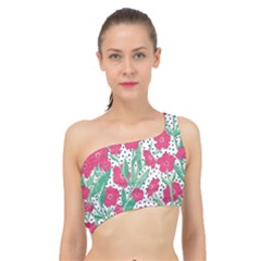 Flora Floral Flower Flowers Pattern Spliced Up Bikini Top 