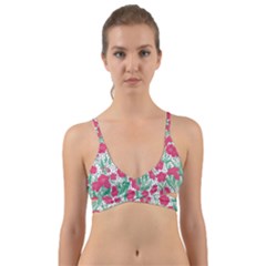 Flora Floral Flower Flowers Pattern Wrap Around Bikini Top