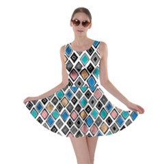 Diamond Shapes Pattern Skater Dress