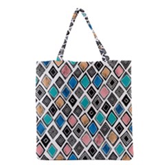 Diamond Shapes Pattern Grocery Tote Bag