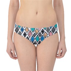 Diamond Shapes Pattern Hipster Bikini Bottoms