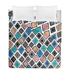 Diamond Shapes Pattern Duvet Cover Double Side (full/ Double Size)