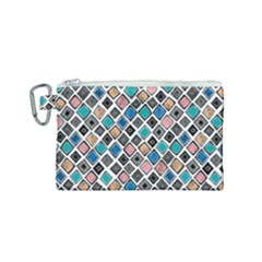 Diamond Shapes Pattern Canvas Cosmetic Bag (small)