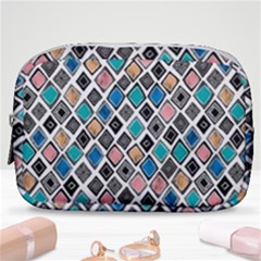 Diamond Shapes Pattern Make Up Pouch (small) by Sudhe