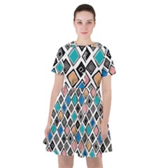 Diamond Shapes Pattern Sailor Dress