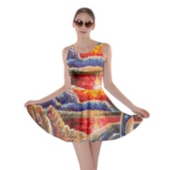 Sci Fi  Landscape Painting Skater Dress