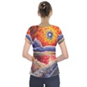 Sci Fi  Landscape painting Short Sleeve Front Detail Top View2