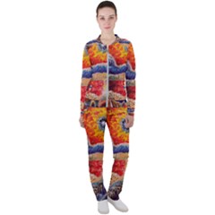 Sci Fi  Landscape Painting Casual Jacket And Pants Set by Sudhe