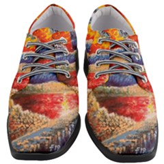 Sci Fi  Landscape Painting Women Heeled Oxford Shoes