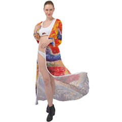 Sci Fi  Landscape Painting Maxi Chiffon Beach Wrap