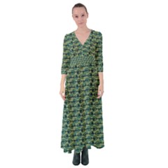 Stamping Heart Love Button Up Maxi Dress by Bajindul