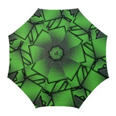 Binary Digitization Null Green Golf Umbrellas by HermanTelo