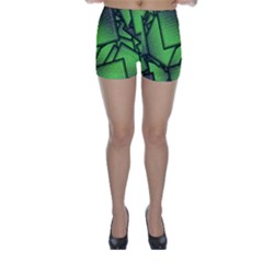 Binary Digitization Null Green Skinny Shorts by HermanTelo