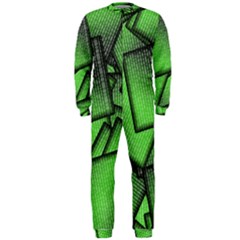 Binary Digitization Null Green Onepiece Jumpsuit (men)  by HermanTelo