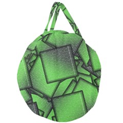 Binary Digitization Null Green Giant Round Zipper Tote