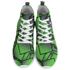 Binary Digitization Null Green Men s Lightweight High Top Sneakers