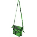 Binary Digitization Null Green Folding Shoulder Bag View2