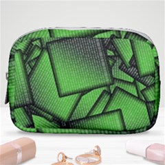 Binary Digitization Null Green Make Up Pouch (small)