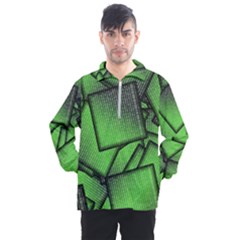 Binary Digitization Null Green Men s Half Zip Pullover