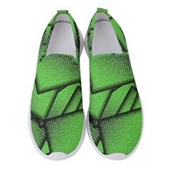 Binary Digitization Null Green Women s Slip On Sneakers