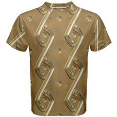 Gold Background 3d Men s Cotton Tee by Mariart