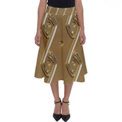 Gold Background 3d Perfect Length Midi Skirt