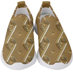 Gold Background 3d Kids  Slip On Sneakers