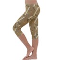 Gold Background 3d Kids  Lightweight Velour Capri Leggings  View2