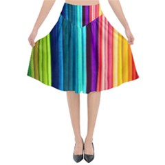 COLORFUL-57 Flared Midi Skirt