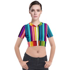 COLORFUL-57 Short Sleeve Cropped Jacket