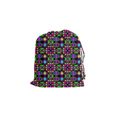 Colorful 58 Drawstring Pouch (small) by ArtworkByPatrick