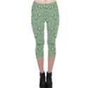 Baroque Green Pearls Ornate Bohemian Capri Leggings  View1