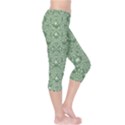 Baroque Green Pearls Ornate Bohemian Capri Leggings  View4