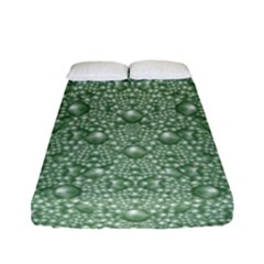 Baroque Green Pearls Ornate Bohemian Fitted Sheet (full/ Double Size) by pepitasart