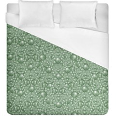 Baroque Green Pearls Ornate Bohemian Duvet Cover (king Size) by pepitasart