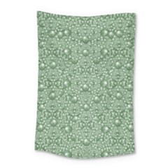 Baroque Green Pearls Ornate Bohemian Small Tapestry by pepitasart