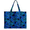 Fall Leaves Blue Zipper Mini Tote Bag View1